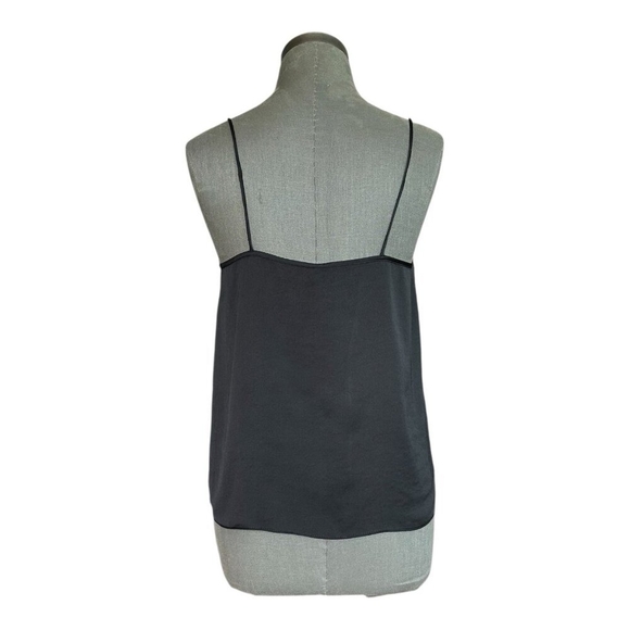 Mango Black Lace Satin Camisole Top Sleeveless V-Neck Lingerie Style Top Size S - Picture 3 of 6